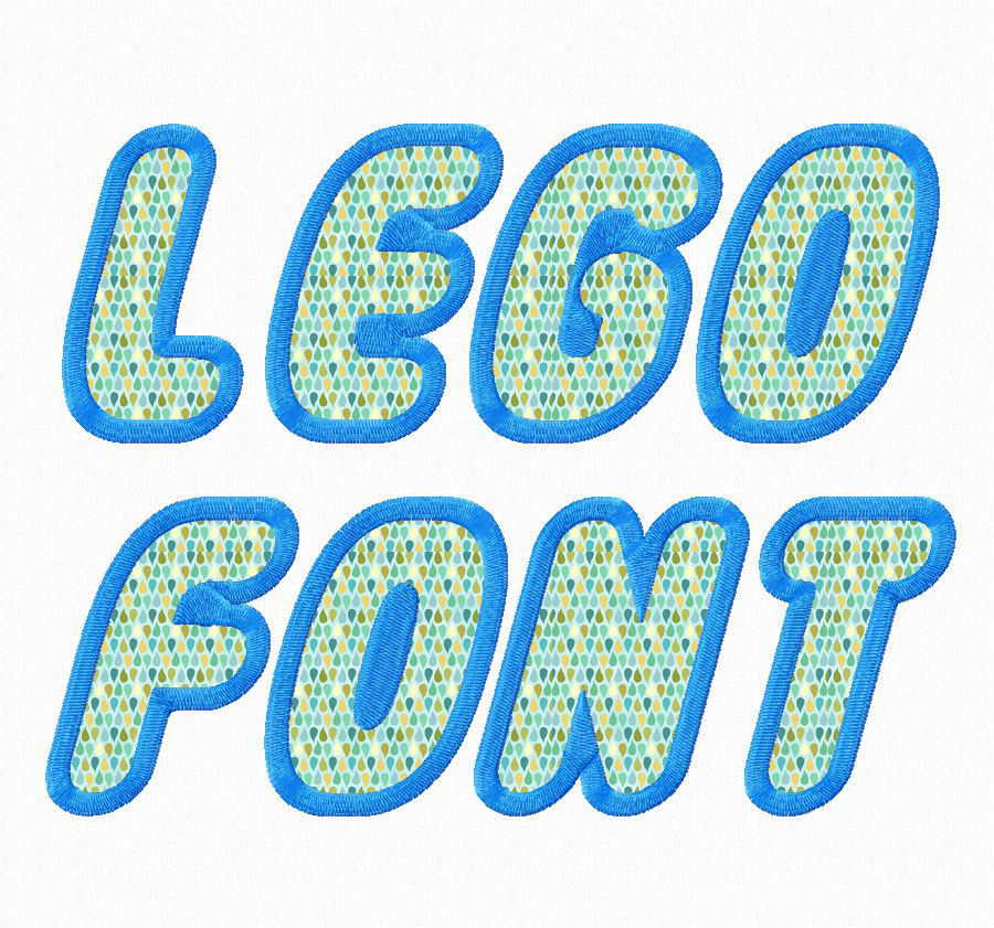 LEGO Machine Embroidery Applique Font