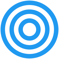 Logo Blue Circle with White Symbol