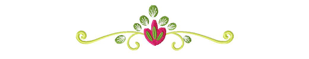 Machine Embroidery Flower Border Design