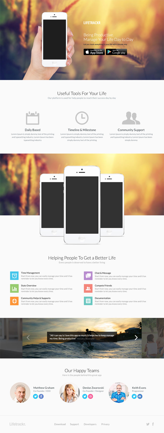 Mobile-App Landing Page