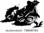 Motocross Bikes Clip Art Silhouette