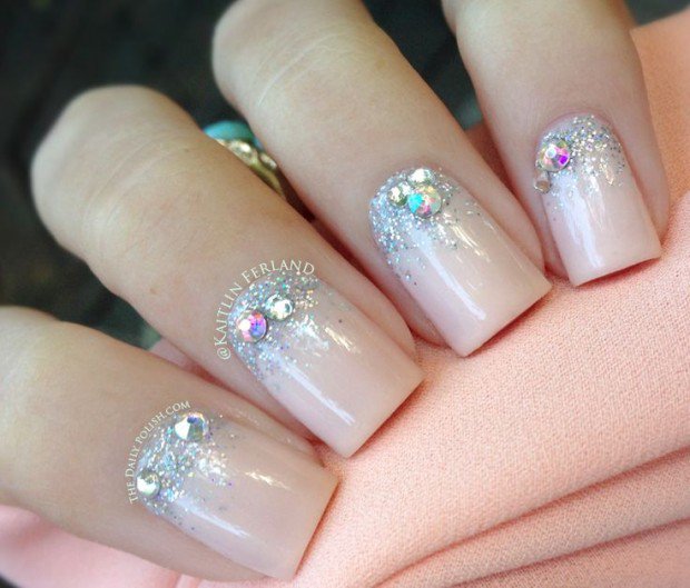 Nail Art Designs with Rhinestones