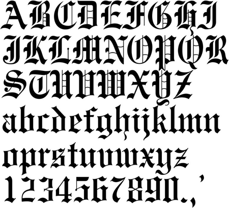 Old English Font