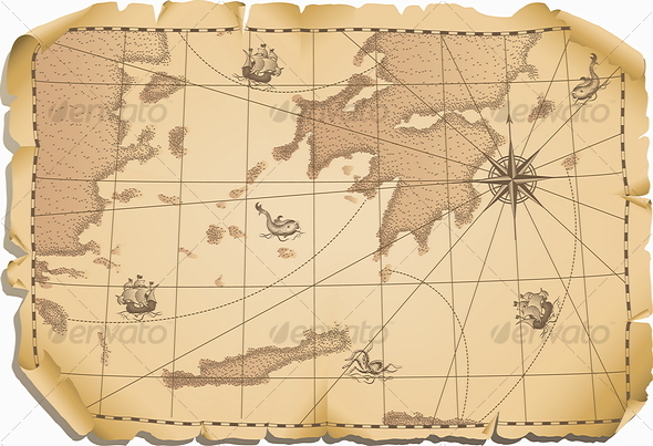 Old-Fashioned Map Old-Fashioned Map