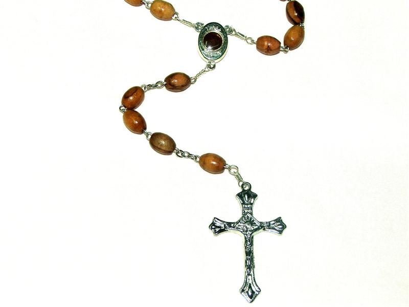 Olive Wood Oval Rosary Bead