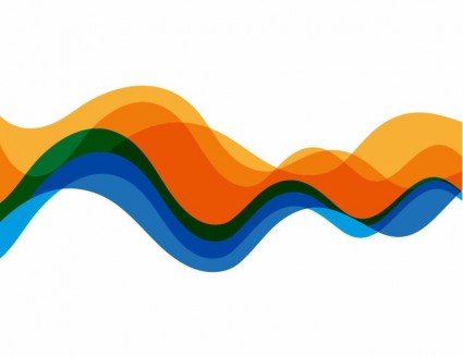 Orange and Blue Waves Vector