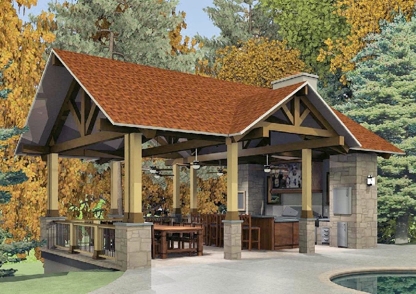 Outdoor Kitchen Pavilion Designs