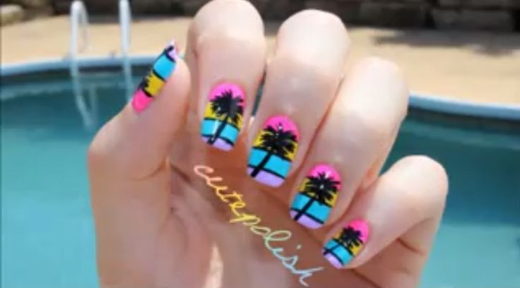 Palm Tree Nail Art Designs