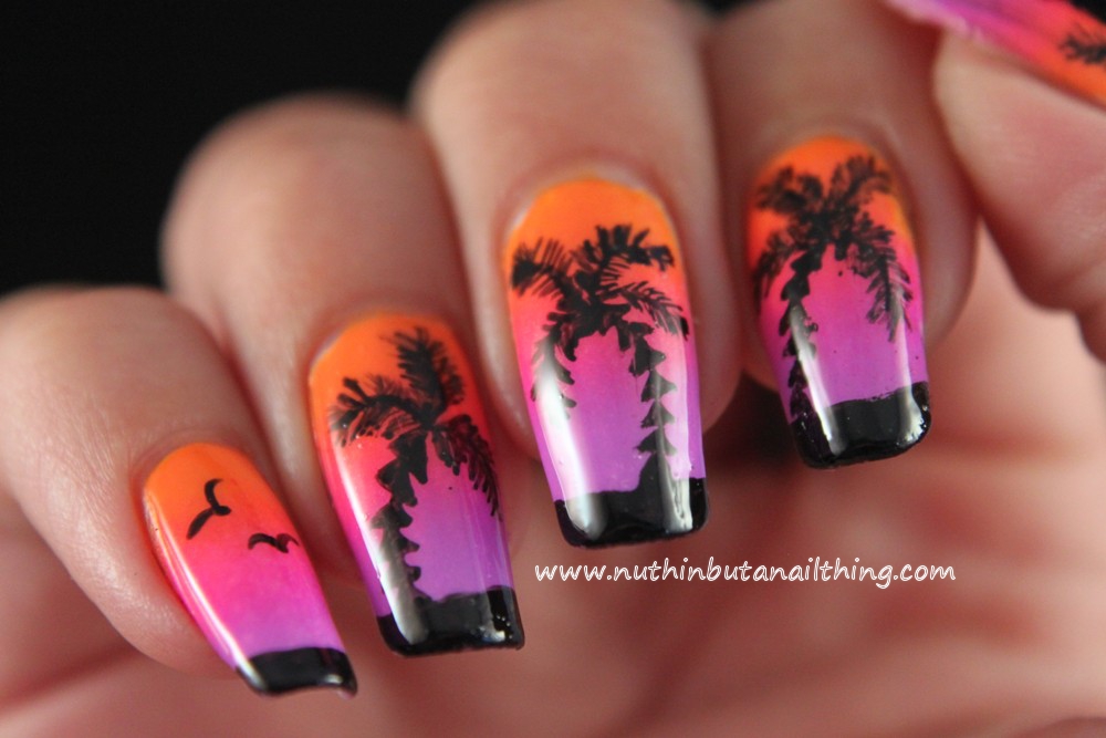 Palm Tree Nail Art Designs