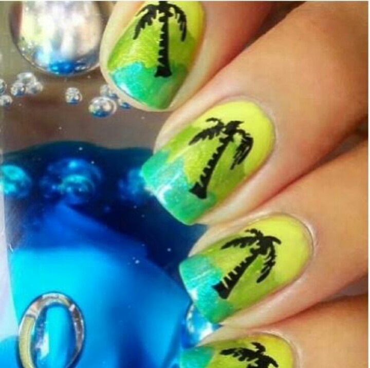 Palm Tree Nail Art Designs