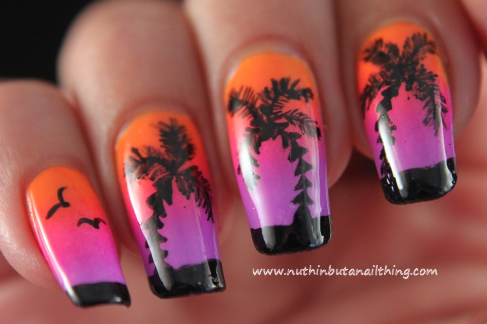 9 Palm Tree Nail Designs Images