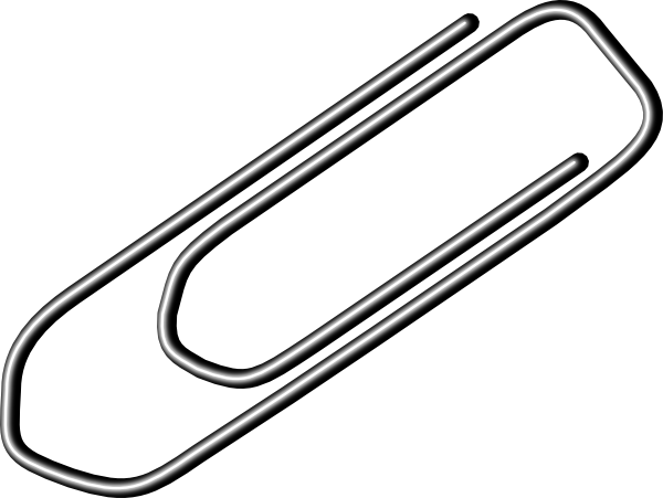 Paper Clip Art Black and White