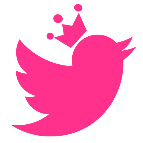 Pink Facebook and Twitter Logos