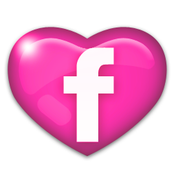 Pink Heart Icon Facebook