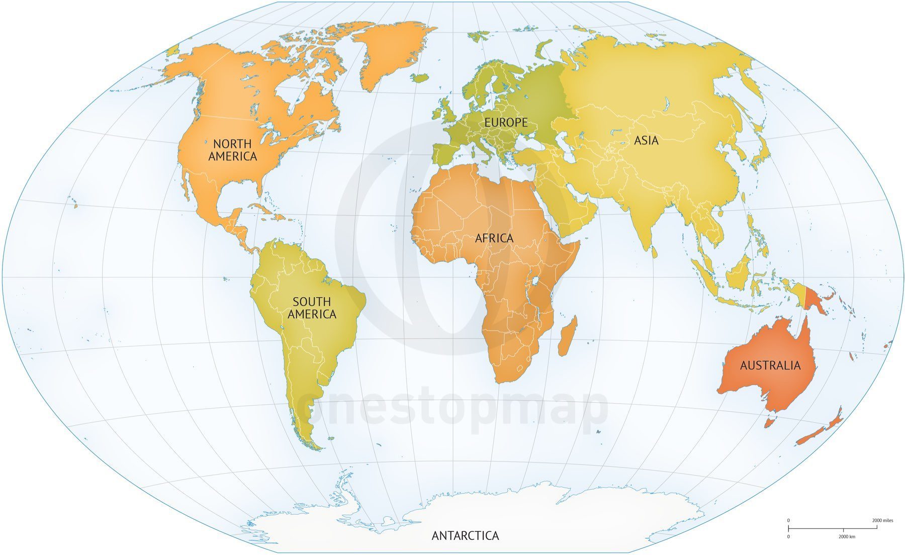 Political World Map Continents