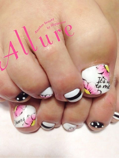 Pretty Toe Nail Art Design