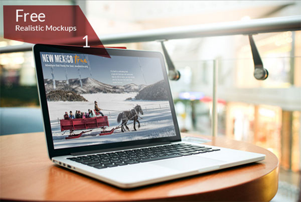 Realistic Laptop Mockup Psd Free