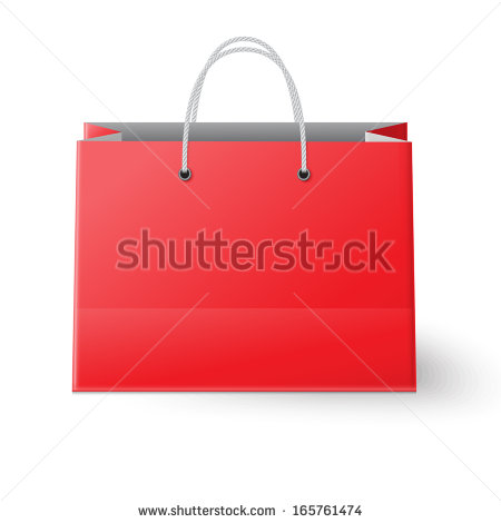 Red Shopping Bag Vector