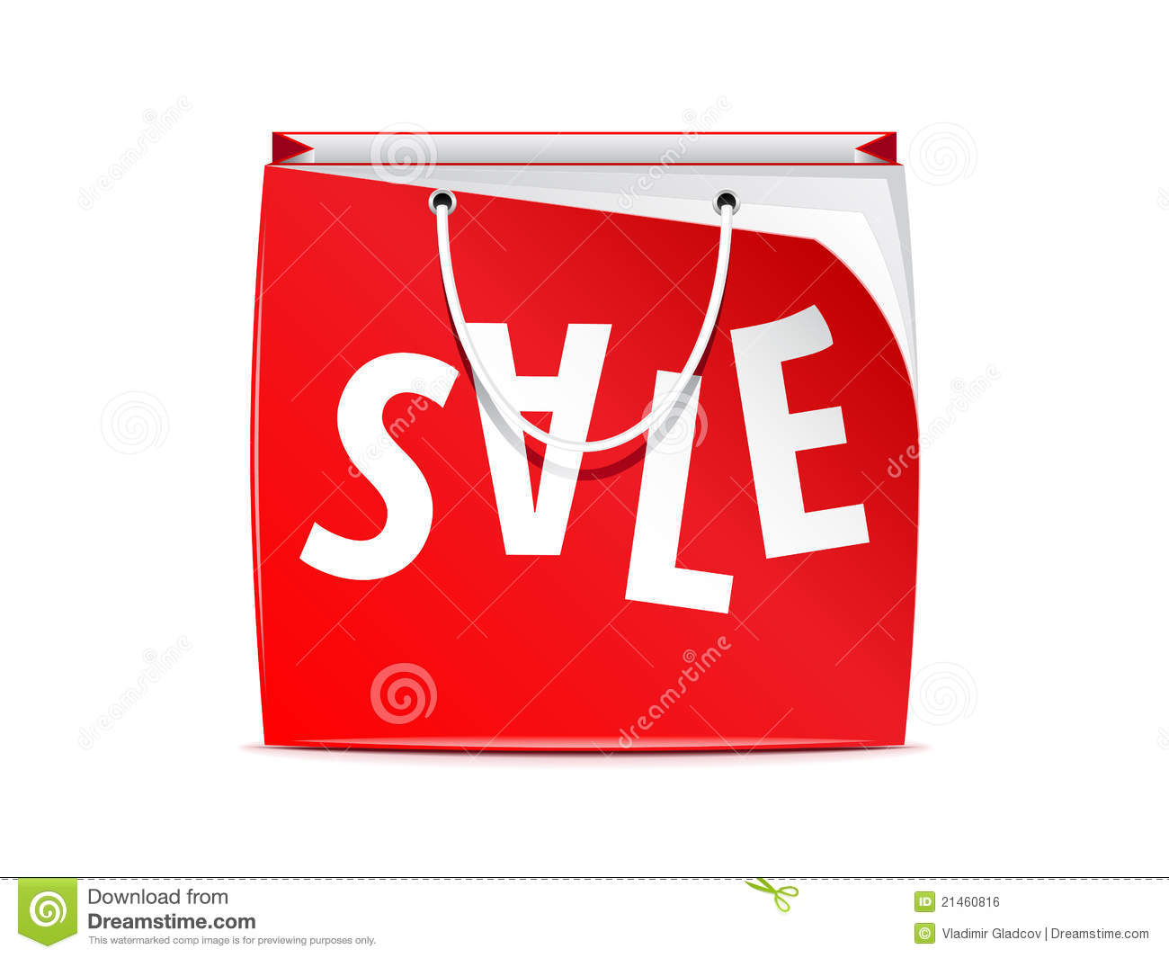 Red Shopping Bag Vector