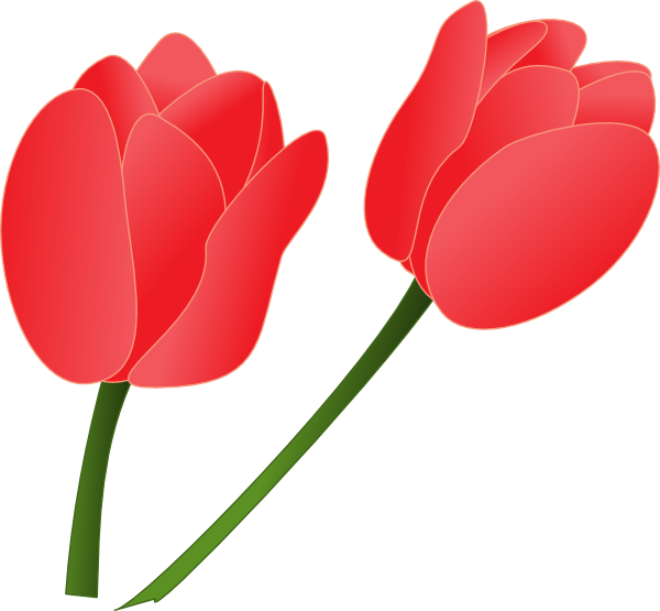 Red Tulips Clip Art Free