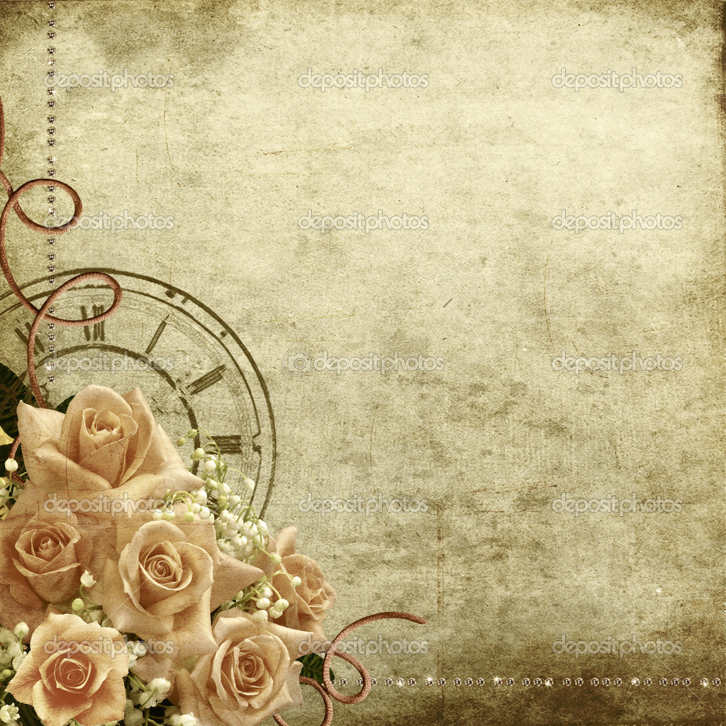 Romantic Vintage Roses Background