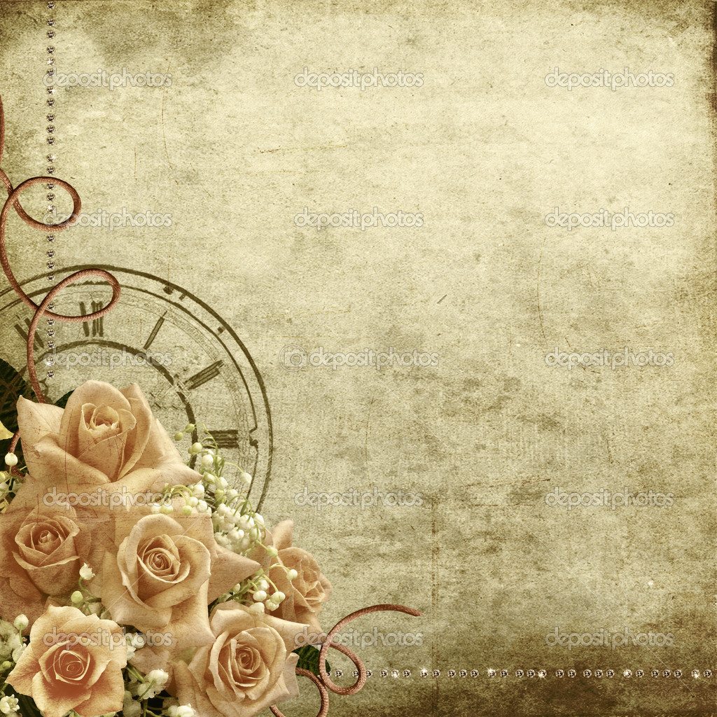 Romantic Vintage Roses Background Romantic Vintage Roses Background