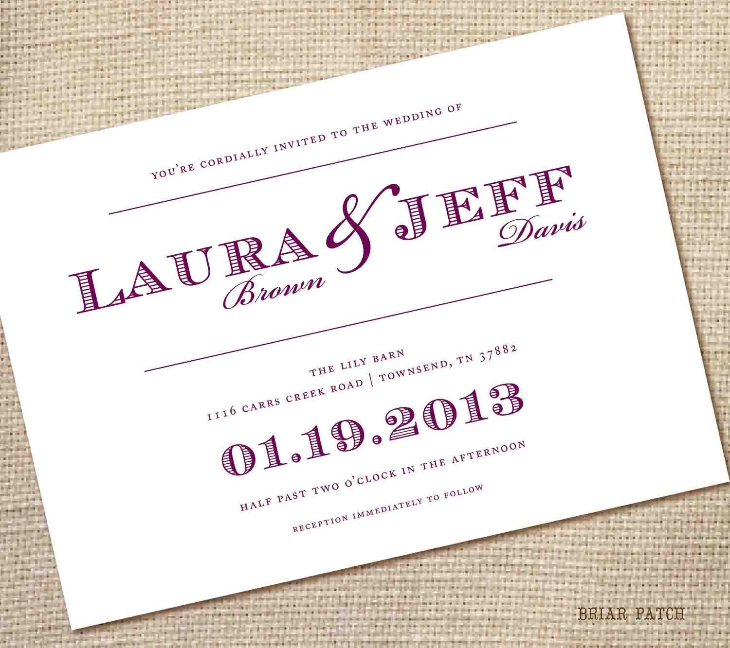 Simple Wedding Invitation Templates Free