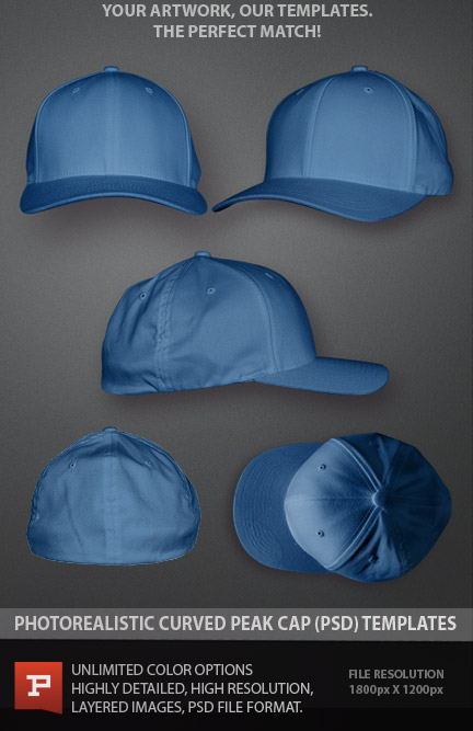 Snapback Hats Templates Photoshop