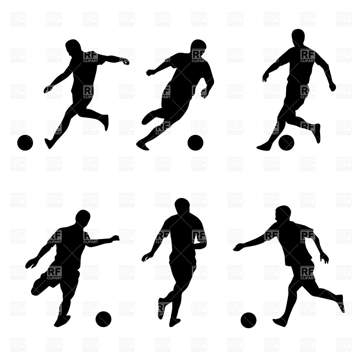 Soccer Player Clip Art Silhouettes
