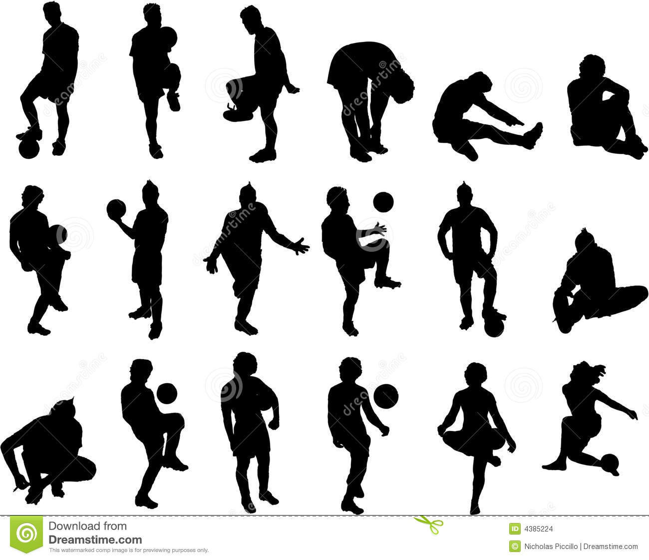 Soccer Player Silhouette Vector Soccer Player Silhouette Vector