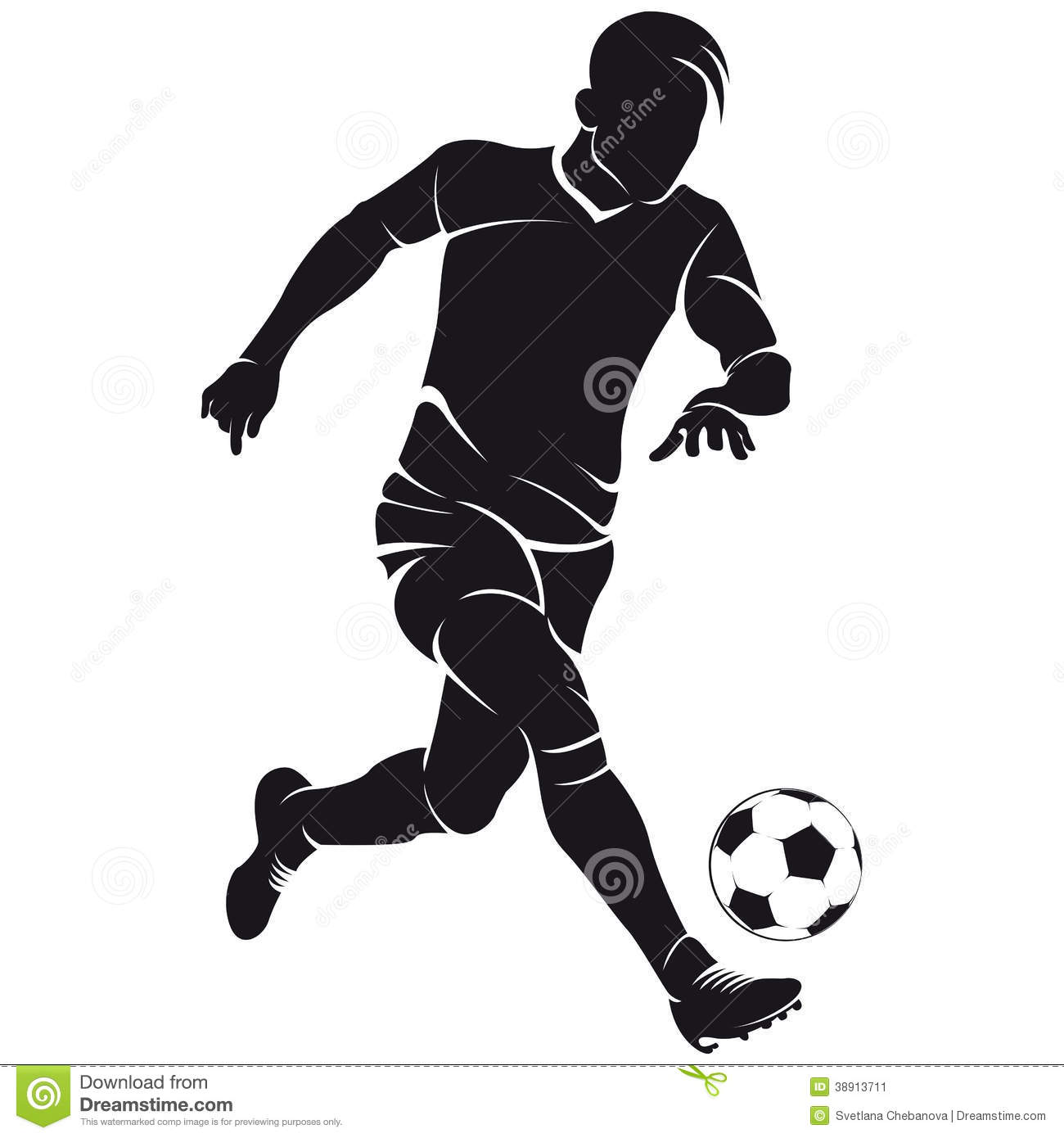 Soccer Player Silhouette Vector