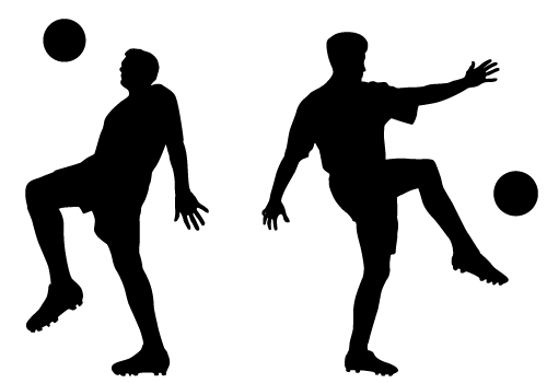 Soccer Player Silhouette Vector