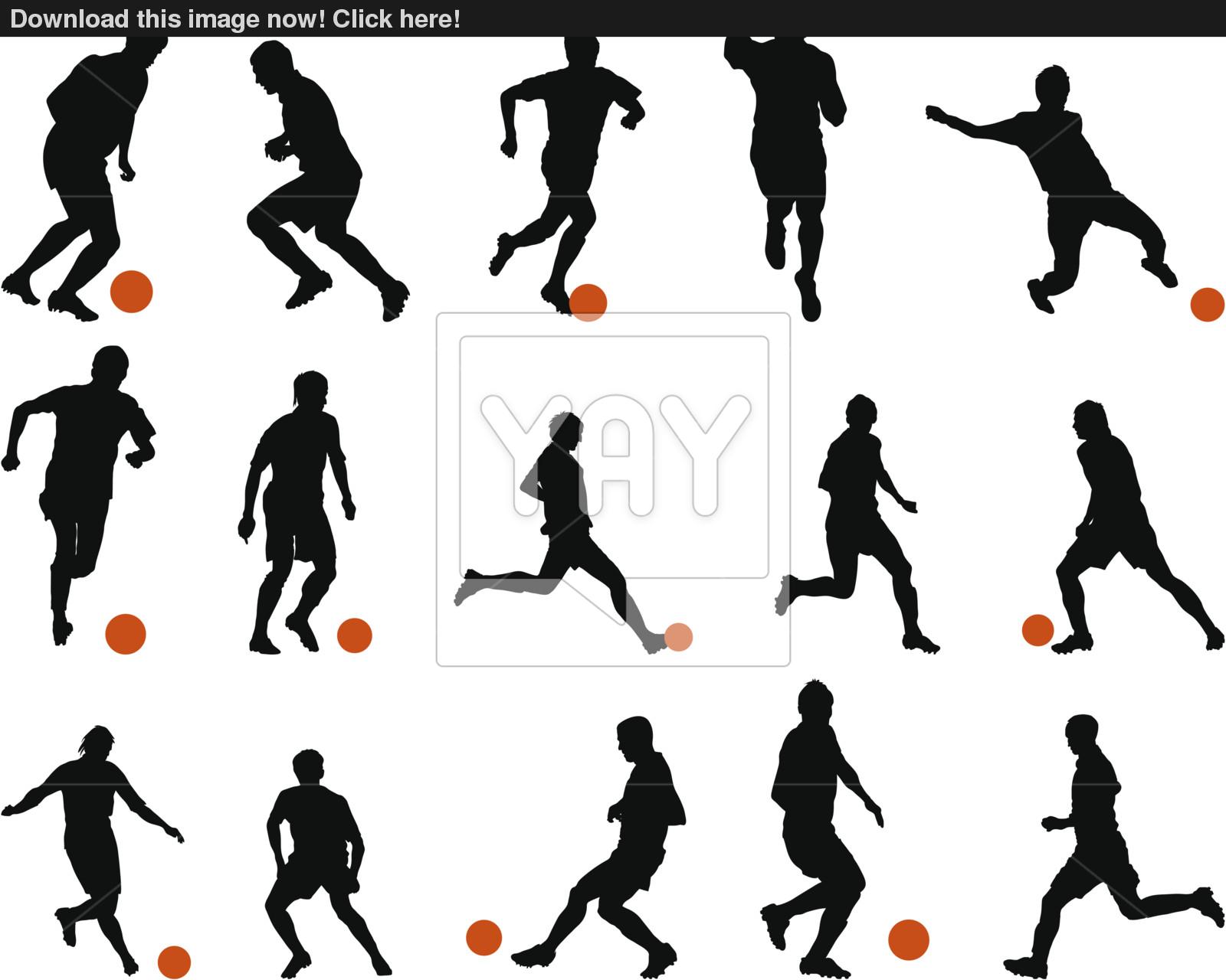 Soccer Silhouette Vector Free
