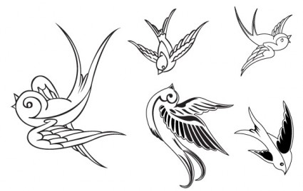 Sparrow Tattoo Bird Vector Free