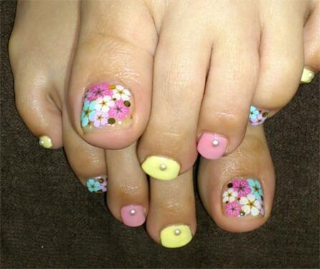Spring Toe Nail Art Designs
