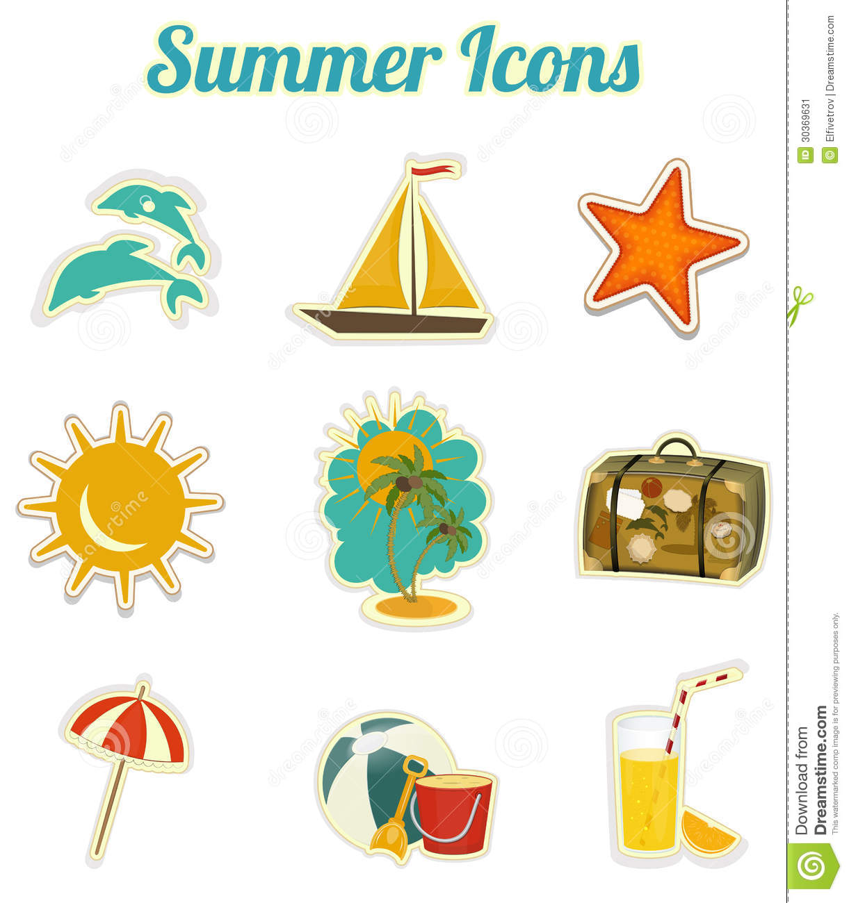 Summer Vacation Icons Summer Vacation Icons