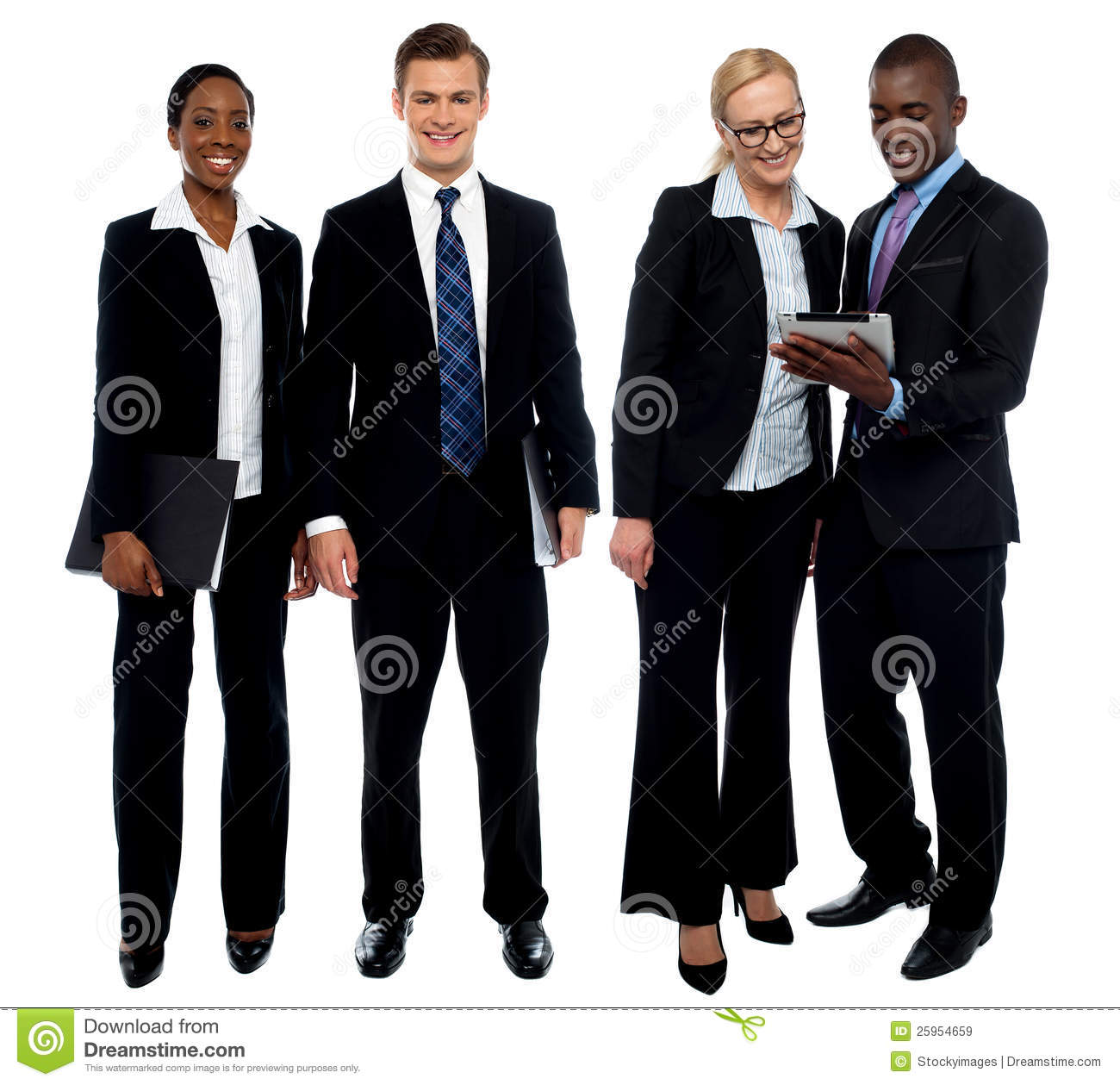 Team Business Using Tablets Team Business Using Tablets