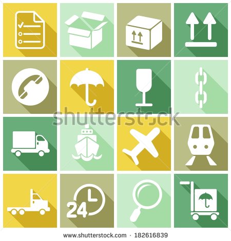 Transportation Vector Web Icons Set