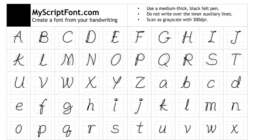 Turn Your Handwriting into Font