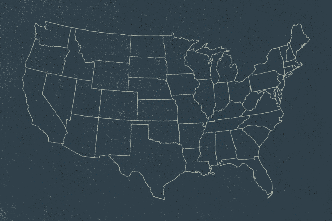 United States Map Outline Vector