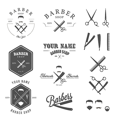 12 Free Vector Retro Barber Images