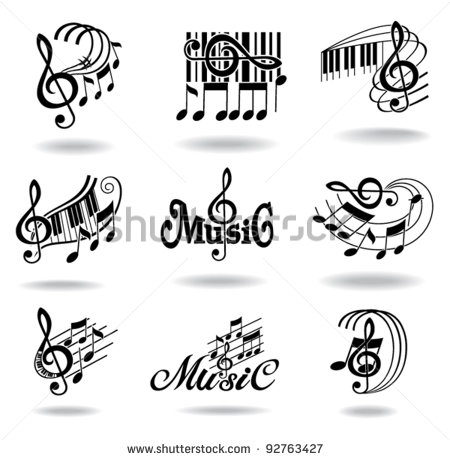 Vector Music Notes Symbols