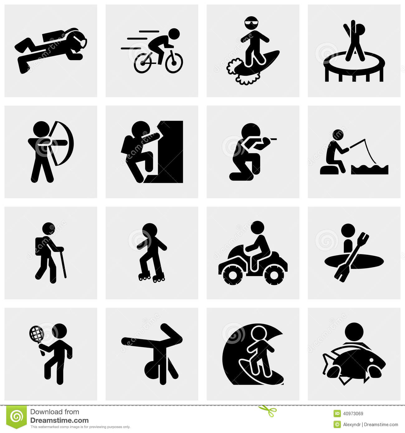 Vector Recreation Icons Vector Recreation Icons