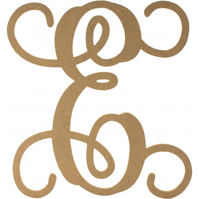 Vine Monogram Letter E