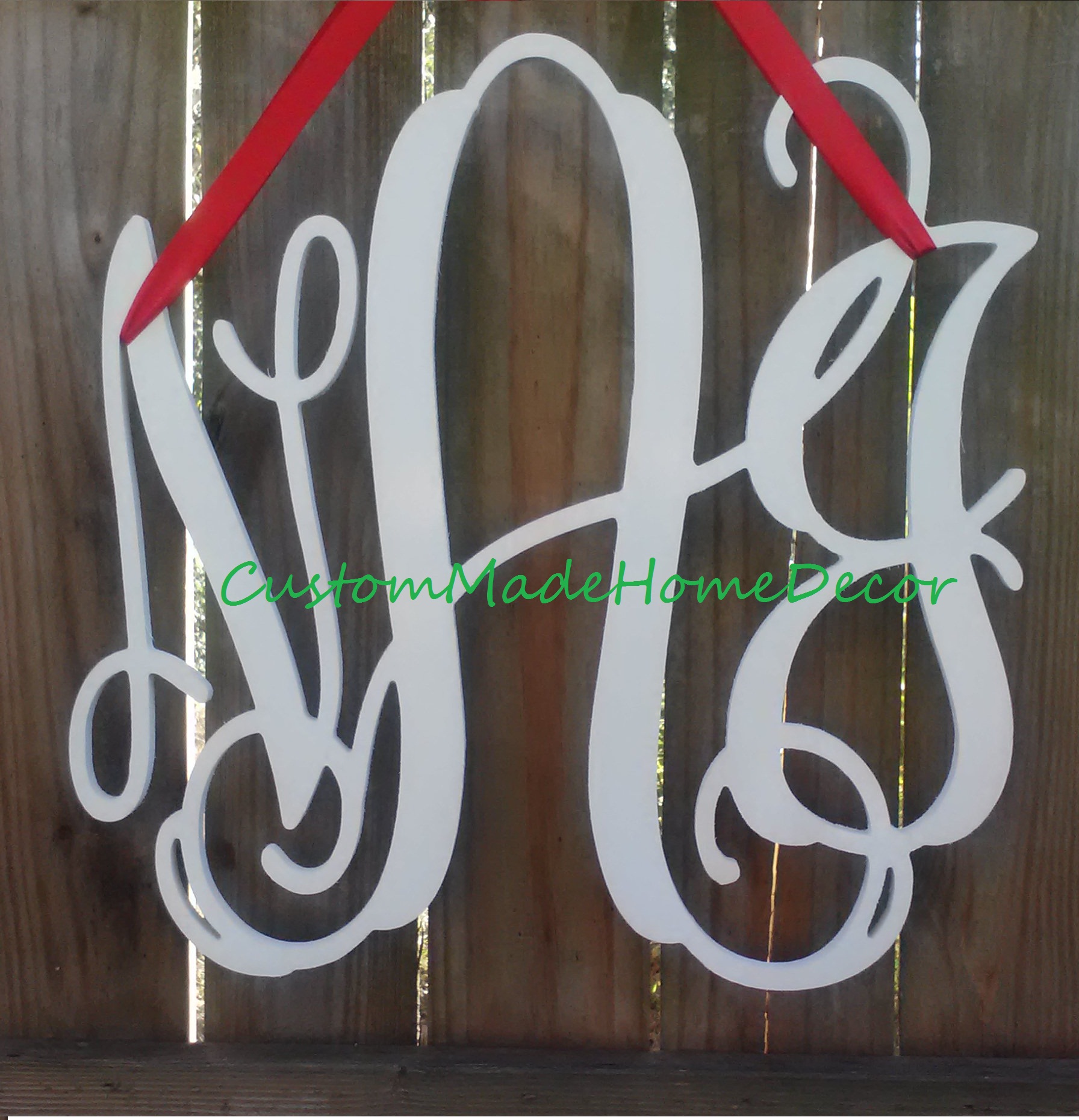 Vine Monogram Wood Letters