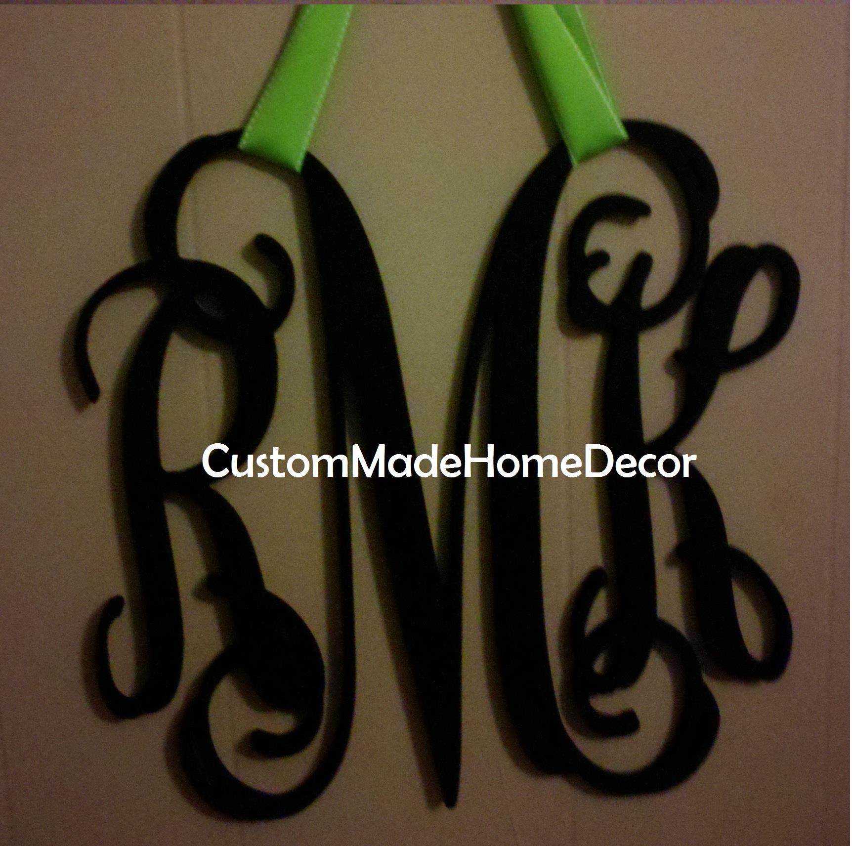 Vine Monogram Wood Letters