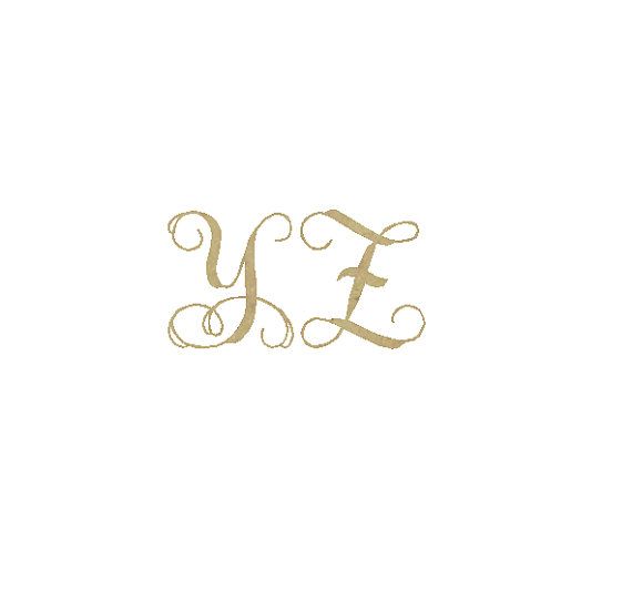 Vine Monogram Wooden Letters