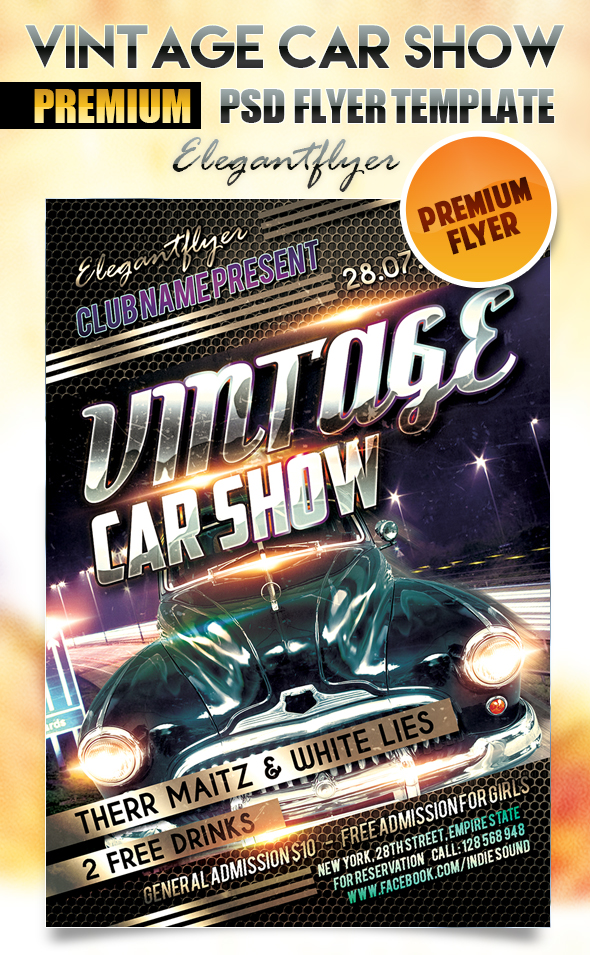 Vintage Car Show Flyer Template