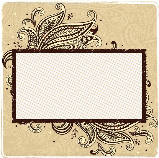 Vintage Floral Frame Vector Free