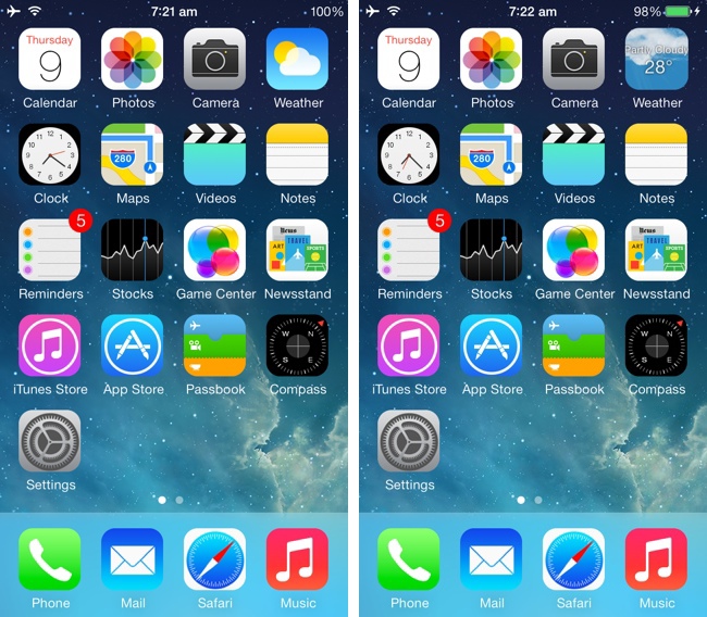 Weather Icons iPhone 5S